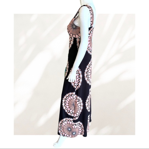 I.N.C. BLACK & PEACH MAXI DRESS - Picture 4 of 7